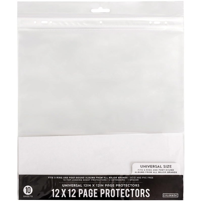 Colorbok Page Protectors (10 Pack), 12 by 12" White - Image 1